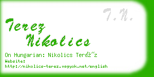 terez nikolics business card